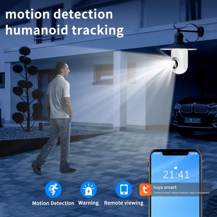 1080P Bulb Type WiFi Surveillance Camera Support Night Vision & Two-way Intercom & Motion Detection(White) - Light Bulb Camera by buy2fix | Online Shopping UK | buy2fix