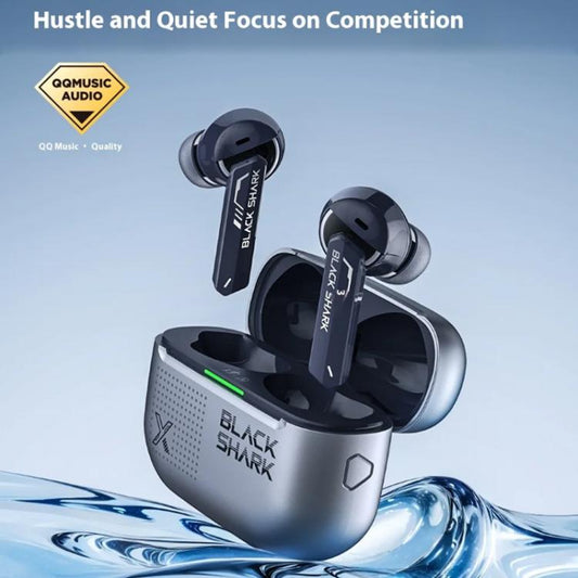 Xiaomi BlackShark JoyBuds Plus Esports Version BT5.4 ENC Noise Reduction Wireless Earphone(Silver) - Bluetooth Earphone by Xiaomi | Online Shopping UK | buy2fix