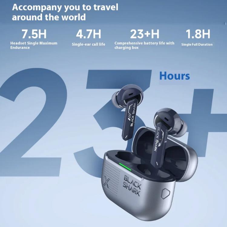 Xiaomi BlackShark JoyBuds Plus Esports Version BT5.4 ENC Noise Reduction Wireless Earphone(Silver) - Bluetooth Earphone by Xiaomi | Online Shopping UK | buy2fix