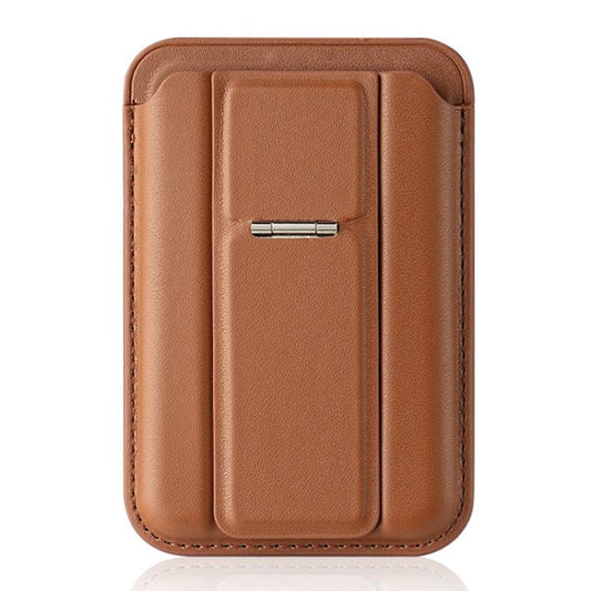 Large Capacity MagSafe Card Bag with Holder(Brown) - Adhesive Card Holders by buy2fix | Online Shopping UK | buy2fix
