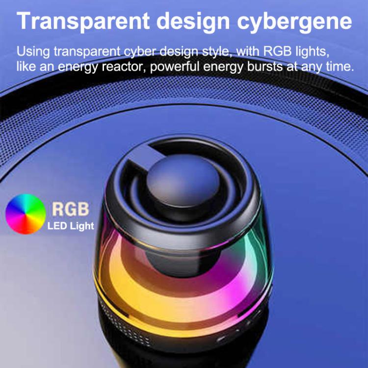 M2 Portable RGB Light Smart Bluetooth Speaker Magnetic Speaker Phone Holder(Black) - Mini Speaker by buy2fix | Online Shopping UK | buy2fix