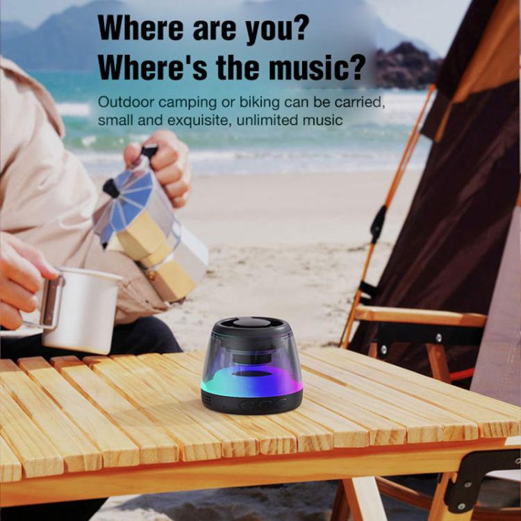 M2 Portable RGB Light Smart Bluetooth Speaker Magnetic Speaker Phone Holder(Black) - Mini Speaker by buy2fix | Online Shopping UK | buy2fix