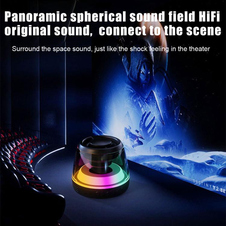 M2 Portable RGB Light Smart Bluetooth Speaker Magnetic Speaker Phone Holder(Black) - Mini Speaker by buy2fix | Online Shopping UK | buy2fix