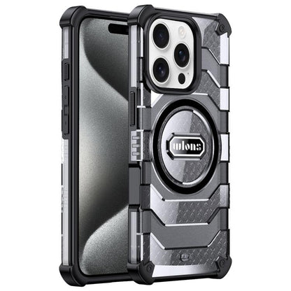 For iPhone 15 Pro wlons Explorer Series PC Hybrid TPU MagSafe Magnetic Case(Black) - iPhone 15 Pro Cases by wlons | Online Shopping UK | buy2fix