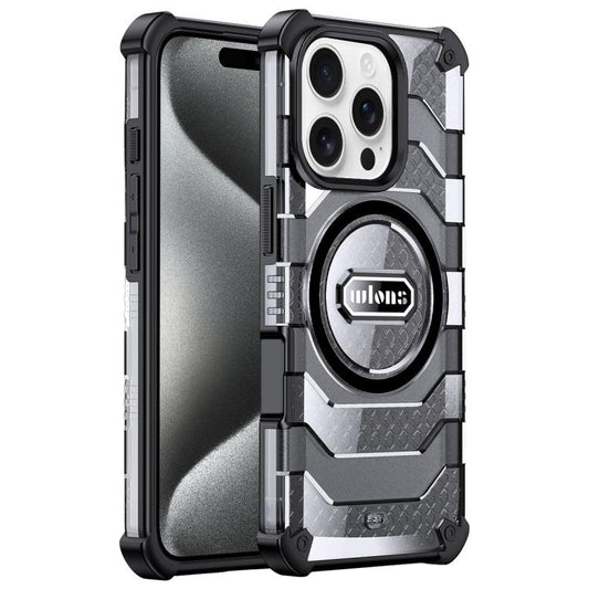 For iPhone 15 Pro wlons Explorer Series PC Hybrid TPU MagSafe Magnetic Case(Black) - iPhone 15 Pro Cases by wlons | Online Shopping UK | buy2fix