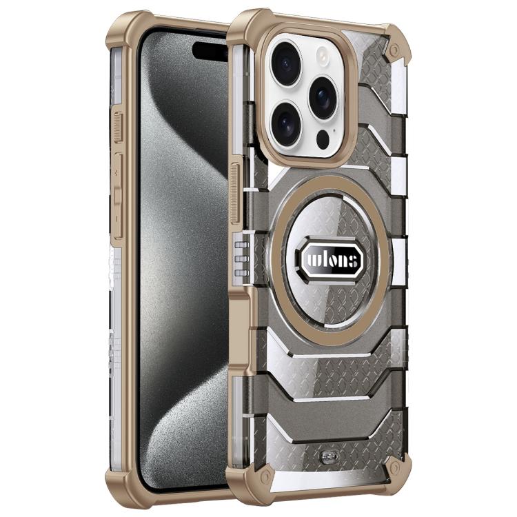 For iPhone 15 Pro wlons Explorer Series PC Hybrid TPU MagSafe Magnetic Case(Yellow) - iPhone 15 Pro Cases by wlons | Online Shopping UK | buy2fix