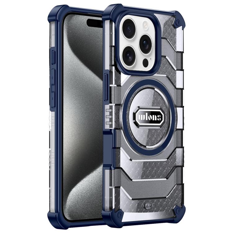 For iPhone 15 Pro wlons Explorer Series PC Hybrid TPU MagSafe Magnetic Case(Blue) - iPhone 15 Pro Cases by wlons | Online Shopping UK | buy2fix