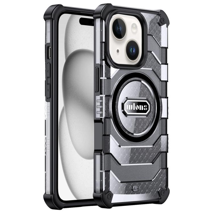 For iPhone 15 wlons Explorer Series PC Hybrid TPU MagSafe Magnetic Case(Black) - iPhone 15 Cases by wlons | Online Shopping UK | buy2fix