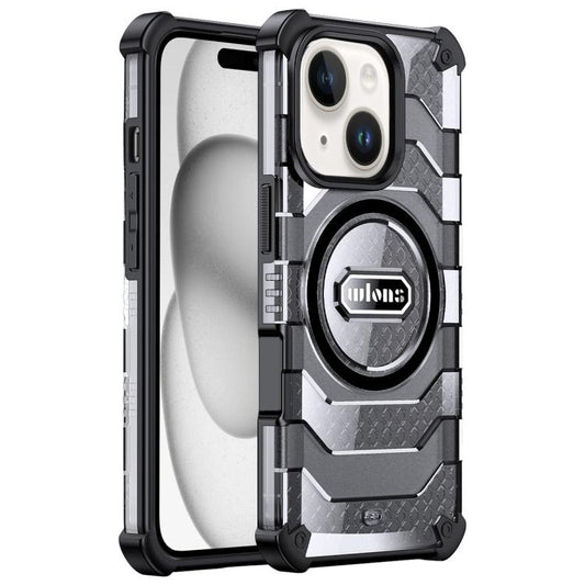 For iPhone 15 wlons Explorer Series PC Hybrid TPU MagSafe Magnetic Case(Black) - iPhone 15 Cases by wlons | Online Shopping UK | buy2fix