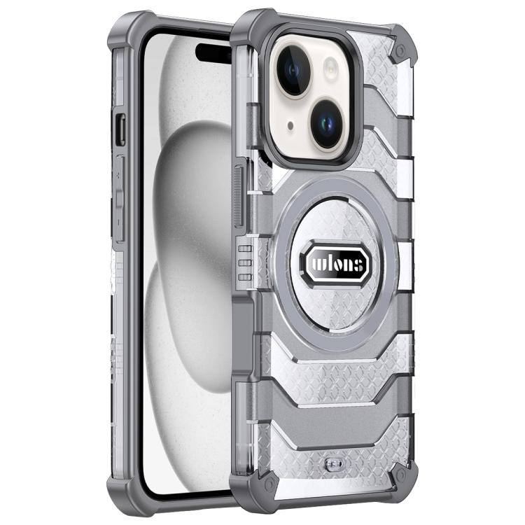 For iPhone 15 wlons Explorer Series PC Hybrid TPU MagSafe Magnetic Case(Grey) - iPhone 15 Cases by wlons | Online Shopping UK | buy2fix