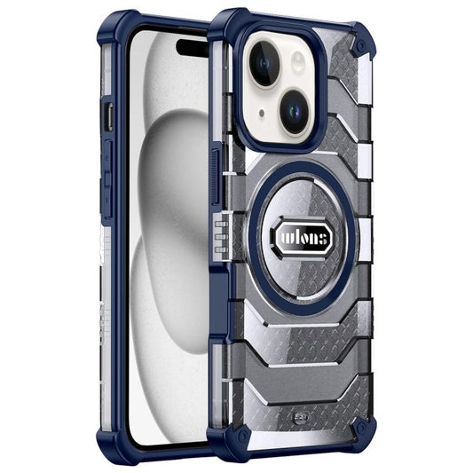 For iPhone 15 wlons Explorer Series PC Hybrid TPU MagSafe Magnetic Case(Blue) - iPhone 15 Cases by wlons | Online Shopping UK | buy2fix