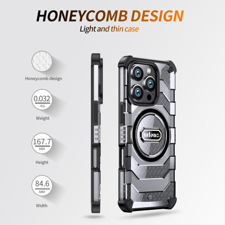 For iPhone 15 wlons Explorer Series PC Hybrid TPU MagSafe Magnetic Case(Grey) - iPhone 15 Cases by wlons | Online Shopping UK | buy2fix