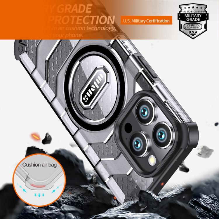 For iPhone 15 Pro wlons Explorer Series PC Hybrid TPU MagSafe Magnetic Case(Blue) - iPhone 15 Pro Cases by wlons | Online Shopping UK | buy2fix