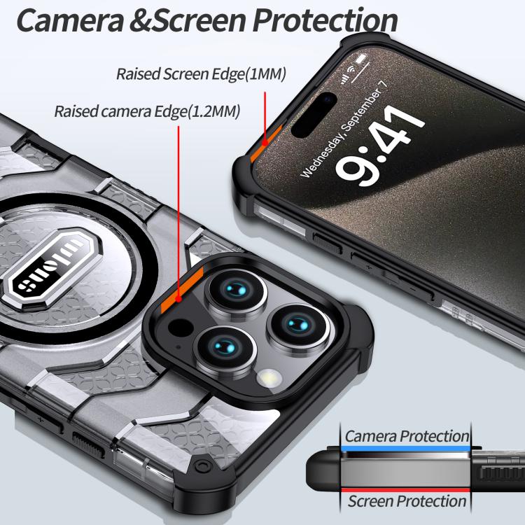 For iPhone 15 Pro wlons Explorer Series PC Hybrid TPU MagSafe Magnetic Case(Yellow) - iPhone 15 Pro Cases by wlons | Online Shopping UK | buy2fix