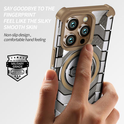 For iPhone 15 Pro Max wlons Explorer Series PC Hybrid TPU MagSafe Magnetic Case(Grey) - iPhone 15 Pro Max Cases by wlons | Online Shopping UK | buy2fix