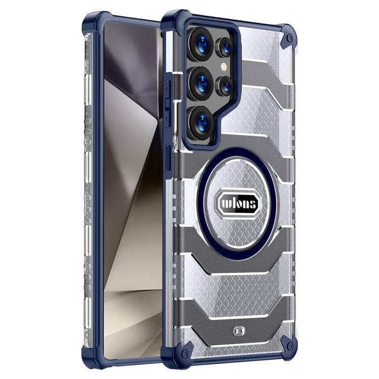 For Samsung Galaxy S24 Ultra 5G wlons Explorer Series PC Hybrid TPU MagSafe Magnetic Case(Blue) - Galaxy S24 Ultra 5G Cases by wlons | Online Shopping UK | buy2fix