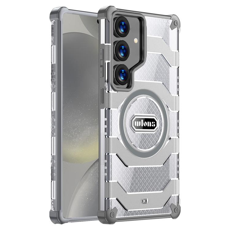 For Samsung Galaxy S24 5G wlons Explorer Series PC Hybrid TPU MagSafe Magnetic Case(Grey) - Galaxy S24 5G Cases by wlons | Online Shopping UK | buy2fix