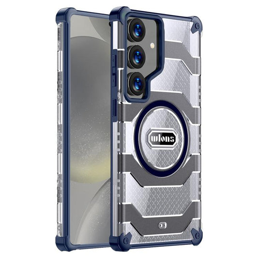 For Samsung Galaxy S24 5G wlons Explorer Series PC Hybrid TPU MagSafe Magnetic Case(Blue) - Galaxy S24 5G Cases by wlons | Online Shopping UK | buy2fix