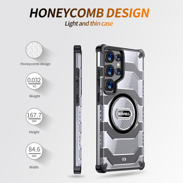 For Samsung Galaxy S25 Ultra 5G wlons Explorer Series PC Hybrid TPU MagSafe Magnetic Case(Black) - Galaxy S25 Ultra 5G Cases by wlons | Online Shopping UK | buy2fix