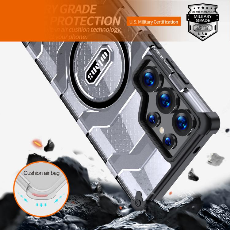 For Samsung Galaxy S25 Ultra 5G wlons Explorer Series PC Hybrid TPU MagSafe Magnetic Case(Blue) - Galaxy S25 Ultra 5G Cases by wlons | Online Shopping UK | buy2fix