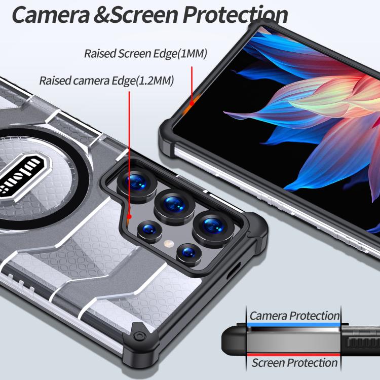 For Samsung Galaxy S25 Ultra 5G wlons Explorer Series PC Hybrid TPU MagSafe Magnetic Case(Grey) - Galaxy S25 Ultra 5G Cases by wlons | Online Shopping UK | buy2fix