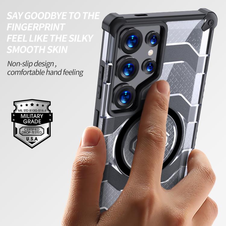 For Samsung Galaxy S24+ 5G wlons Explorer Series PC Hybrid TPU MagSafe Magnetic Case(Blue) - Galaxy S24+ 5G Cases by wlons | Online Shopping UK | buy2fix