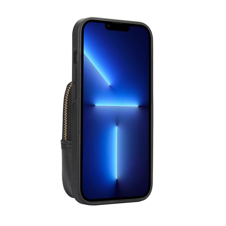 For iPhone 14 Pro AwQuer Crossbody Zipper Wallet Bag Litchi Leather Phone Case(Black) - iPhone 14 Pro Cases by Awquer | Online Shopping UK | buy2fix