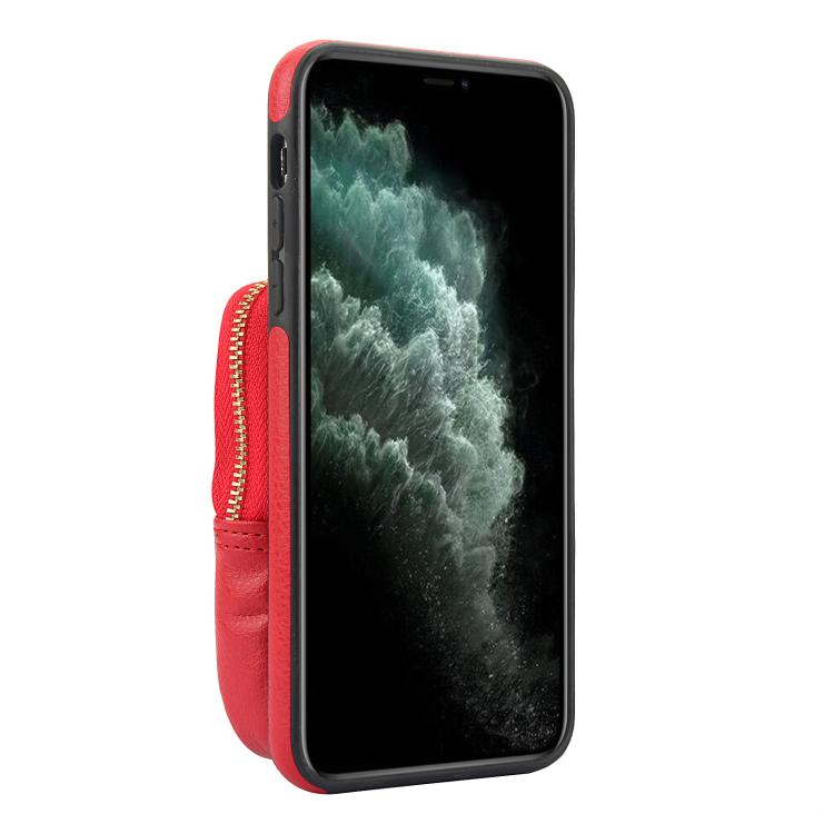 For iPhone 11 AwQuer Crossbody Zipper Wallet Bag Litchi Leather Phone Case(Red) - iPhone 11 Cases by Awquer | Online Shopping UK | buy2fix