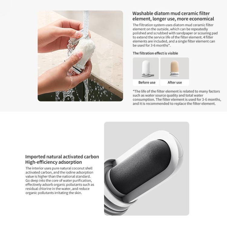 3pcs Xiaomi Mijia Faucet Water Purifier Filter 2(White) - Water Purifiers Parts by Xiaomi | Online Shopping UK | buy2fix