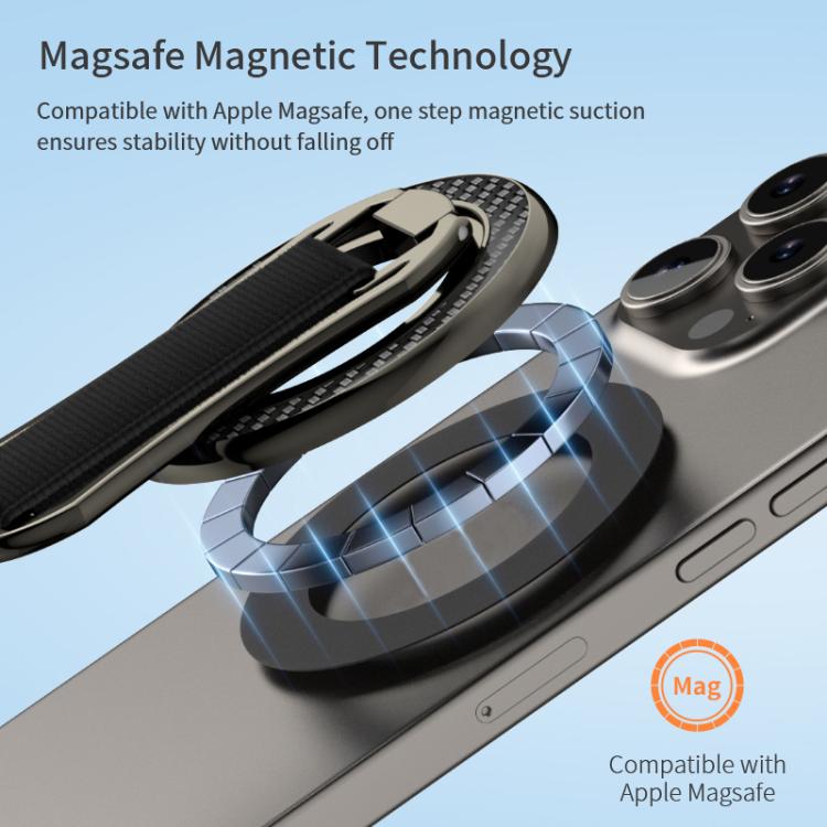 Multifunctional Wristband Folding Magnetic Ring MagSafe Phone Holder(Grey) - Ring Holder by buy2fix | Online Shopping UK | buy2fix