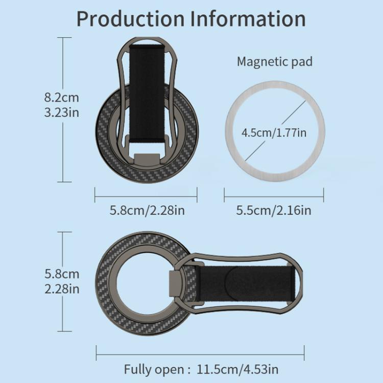 Multifunctional Wristband Folding Magnetic Ring MagSafe Phone Holder(Black) - Ring Holder by buy2fix | Online Shopping UK | buy2fix