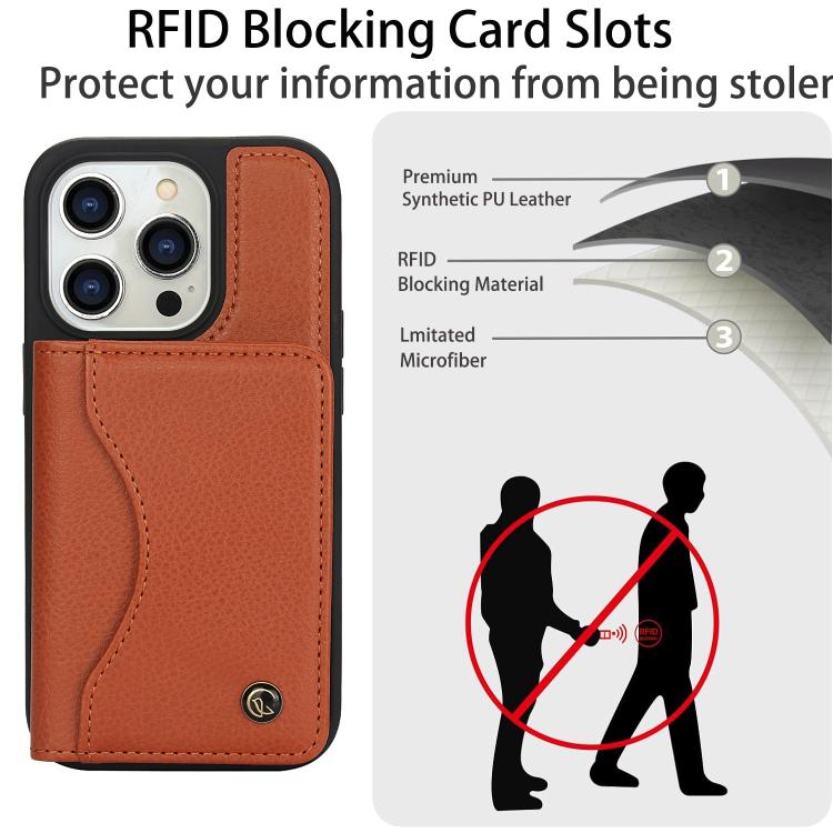 For iPhone 11 Pro AwQuer Horizontal Flip Card Bag Holder Leather Phone Case(Brown) - iPhone 11 Pro Cases by Awquer | Online Shopping UK | buy2fix