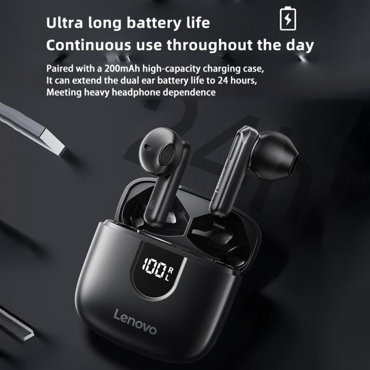 Original Lenovo EA120 Simple Semi-In-Ear True Wireless Bluetooth Earphones(Rock White) - TWS Earphone by Lenovo | Online Shopping UK | buy2fix