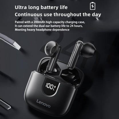 Original Lenovo EA120 Simple Semi-In-Ear True Wireless Bluetooth Earphones(Rock White) - TWS Earphone by Lenovo | Online Shopping UK | buy2fix