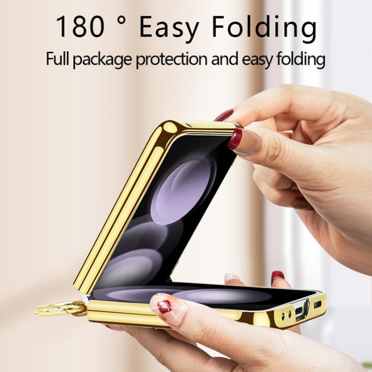 For Samsung Galaxy Z Flip6 / Flip7 FE VIETAO Woven Leather Metal Ring Phone Case(Black) - Galaxy Z Flip6 5G Cases by VIETAO | Online Shopping UK | buy2fix