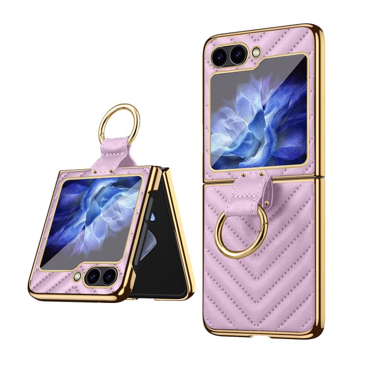 For Samsung Galaxy Z Flip6 / Flip7 FE VIETAO Dream Series Metal Ring Leather Phone Case(Purple) - Galaxy Z Flip6 5G Cases by VIETAO | Online Shopping UK | buy2fix
