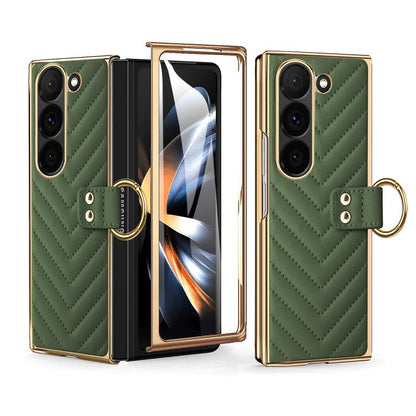 For Samsung Galaxy Z Fold6 VIETAO Dream Series Metal Ring Leather Phone Case(Green) - Galaxy Z Fold6 5G Cases by VIETAO | Online Shopping UK | buy2fix