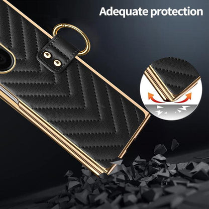 For Samsung Galaxy Z Fold6 VIETAO Dream Series Metal Ring Leather Phone Case(Black) - Galaxy Z Fold6 5G Cases by VIETAO | Online Shopping UK | buy2fix