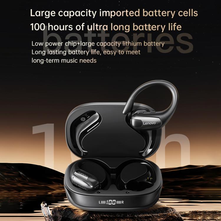 Original Lenovo EA305 Ear-mounted Digital Display True Wireless Bluetooth Earphones(Black) - TWS Earphone by Lenovo | Online Shopping UK | buy2fix