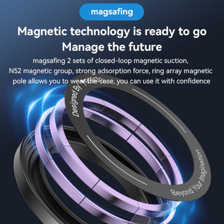 Yesido C219 Suction Cup Car MagSafe Magnetic Mobile Phone Holder(Black) by Yesido