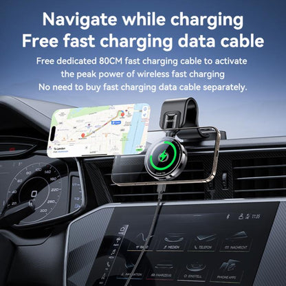 Yesido C316 15W Magsafe Magnetic Car Wireless Charger(Black) - Wireless Charger Holders by buy2fix | Online Shopping UK | buy2fix