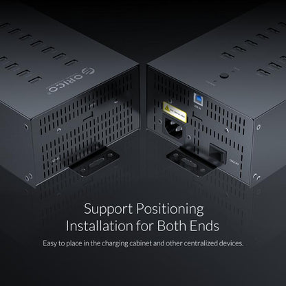 ORICO IH20P Industrial Grade 20 Ports USB 2.0 Hub, Plug:EU Plug(Black) - USB 2.0 HUB by ORICO | Online Shopping UK | buy2fix