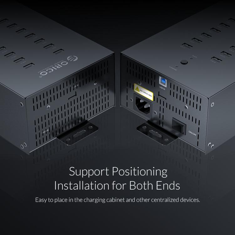 ORICO IH20P Industrial Grade 20 Ports USB 2.0 Hub, Plug:AU Plug(Black) - USB 2.0 HUB by ORICO | Online Shopping UK | buy2fix