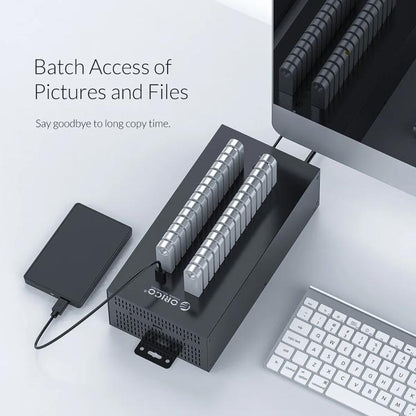 ORICO IH30P Industrial Grade 30 Ports USB 2.0 Hub, Plug:UK Plug(Black) - USB 2.0 HUB by ORICO | Online Shopping UK | buy2fix