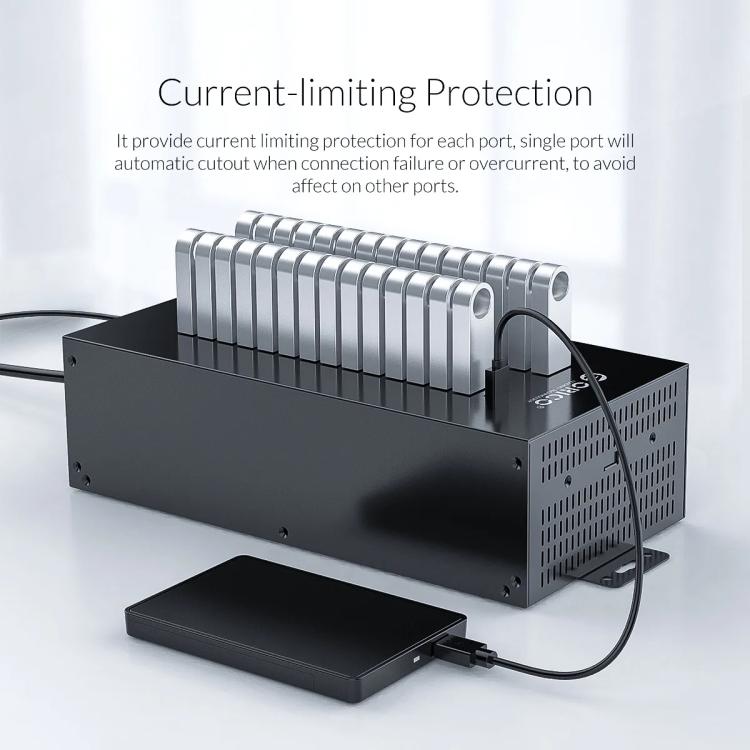 ORICO IH30P Industrial Grade 30 Ports USB 2.0 Hub, Plug:US Plug(Black) - USB 2.0 HUB by ORICO | Online Shopping UK | buy2fix