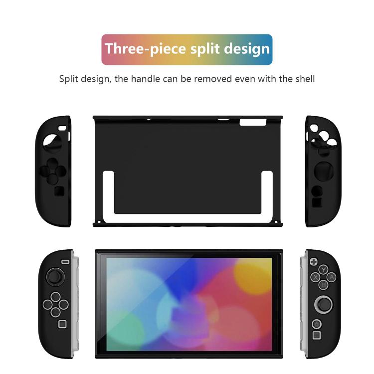 For Nintendo Switch 2  Detachable X-pattern Protective Case with Holder(Black) - Cases by buy2fix | Online Shopping UK | buy2fix