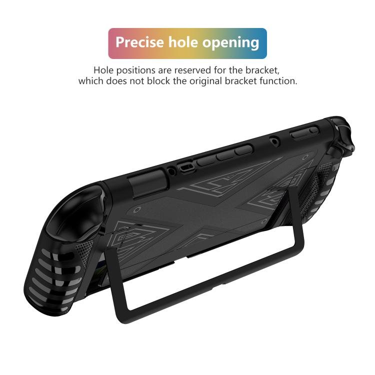 For Nintendo Switch 2  Detachable X-pattern Protective Case with Holder(Black) - Cases by buy2fix | Online Shopping UK | buy2fix