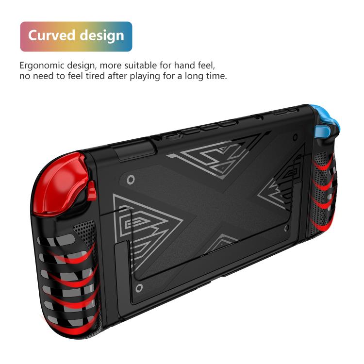 For Nintendo Switch 2  Detachable X-pattern Protective Case with Holder(Black) - Cases by buy2fix | Online Shopping UK | buy2fix