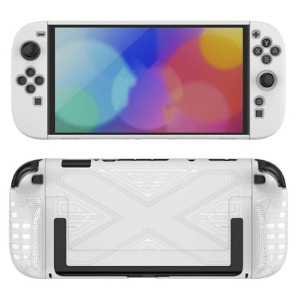 For Nintendo Switch 2  Detachable X-pattern Protective Case with Holder(White) - Cases by buy2fix | Online Shopping UK | buy2fix