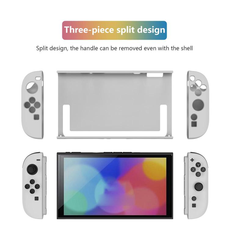For Nintendo Switch 2  Detachable X-pattern Protective Case with Holder(White) - Cases by buy2fix | Online Shopping UK | buy2fix